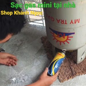 Sạc gas mini từ bình 12kg sang bình gas mini + Tặng 10 nút nhựa kèm 2 Ron Chất liệu đồng thau
