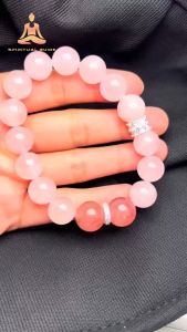 New Women's Pink Crystal Love Attraction Bracelet: Elegant & Original Rose Quartz Jewelry