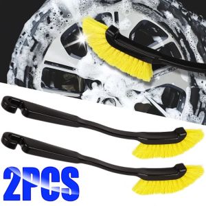 2 cái lốp bánh xe rim chi tiết bàn chải với tay cầm nhựa tự động dụng cụ vệ sinh cọ rửa công cụ