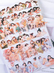 ชุดสติ๊กเกอร์ตกแต่งบันทึกประจำวัน ชุดดีไซน์ตัวละคร ชุดตกแต่งสติ๊กเกอร์ DIY บรรจุภัณฑ์กล่องพร้อมช่องตัด