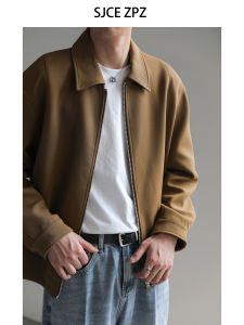 ZPZ Mens Casual Short Jacket Loose Fit Korean Style Spring Autumn Fashion Brand High Sensation Cool Looking Vest Top Coat