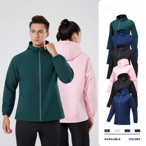 Áo khoác nam dài tay ấm áp Polar Fleece Casual Hooded Zipper Hoodie Sport Jacket