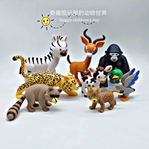 Đồ Chơi Mô Hình Động Vật Hoang Dã Cho Trẻ Em Đồ Chơi Giáo Dục Hình Dạng Động Vật Dễ Thương Khỉ Ngựa Quạ Con Gấu Đen Nhiều Mẫu Mã