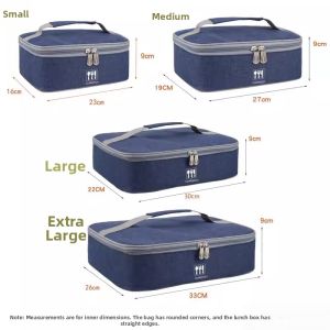 TEKANAI | Insulated Thickened Aluminum Foil Compartmentalized Lunch Bag Large