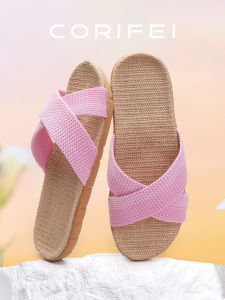 Dép Vải Lanh Cotton Thoáng Khí Dép Lót Bằng Vải Lanh Cotton Mềm Cho Mùa Hè 2025 Dép Lót Bằng EVA Pha Trộn Cho Mùa Hè