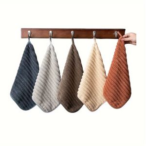 5-Piece Soft Hand Towel Set 11.8x11.8in Absorbent Quick Dry Washcloths for Home Bathroom Daily Use
