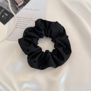 Polka Dot Bow Tie Hair Ties Womens New 2024 High Elasticity Durable Hair Bands Hair Accessories Korean Style Fresh Outlined