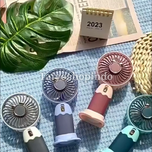 TAIYO Mini Fan Portable Kipas Angin Karakter Wind Rechargeable Genggam Stand Tatakan Holder Hp