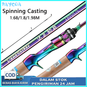 DAIWA Joran Pancing Spinning Fishing Rod 1.68/1.8/1.98M Casting Carbon Fiber UL Fishing Rod Max Drag 30kg Pancing Karbon Ultralight Batang Pemintalan