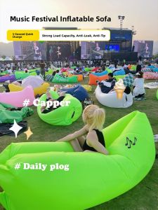 COLORFUL SUMMER DRESS | Portable Single Inflatable Sofa for Outdoor Use