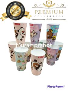 news paling laris!!! gelas cantik dengan warna yang menarik/gelas gambar  lucu/gelas air minum/gelas