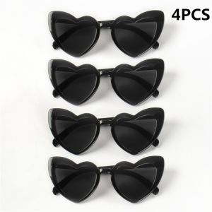 4PCS New Arrival Vintage Heart Sunglasses Women Men Core Sun Glasses Female Eyewear for Male Female Eyeglasses