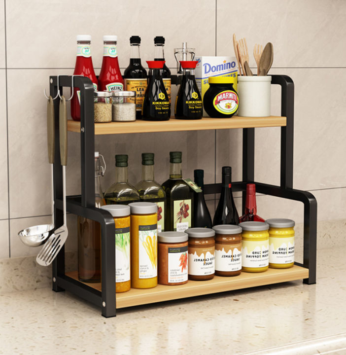 Shelf Rack Sauces Kitchen Corner Organizer Spice Rack | Lazada Singapore