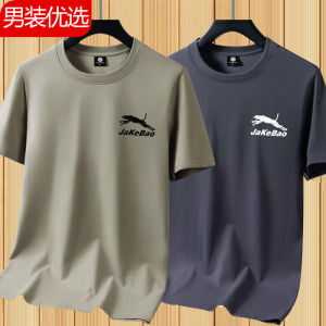 Ice Silk Short Sleeve T-Shirt Mens Summer Thin New Fashion Brand Half Sleeve Body Shirt Upper Apparel Loose Fit round Neck