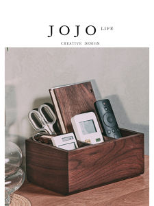 Real Wood Remote Control Storage Box Living Room Coffee Table Miscellaneous Items Organizer Jojos L PD Nash Chinese Brand