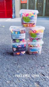 Xô 50 Sợi Thun Cột Tóc Đính Charm Size Nhỏ 1-15cm Nhiều Loại Đáng Yêu Dễ Thương Xinh Xắn Không Đau Tóc