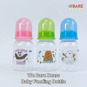We Bare Bears 4oz/125ml Botol Susu Bayi / Standard Slim Neck Baby Feeding Milk Bottle Nursing Bottle BPA Free 30412 WBB