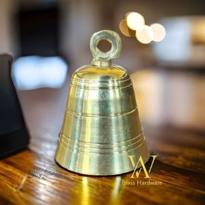 Bel Lonceng Kuningan Motif Mini Garis Polished Brass 1 pcs