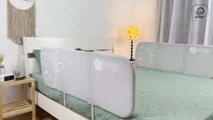 Prego Baby Fold n Go Bed Rail Soft Foam Baby Bed Fence Anti-fall Guard Gate For Babies Kids Safety 宝宝安全围栏