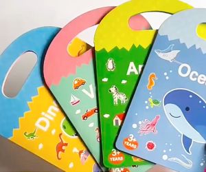 LAKOE Book Stickers Puzzle Tas Tangan Mainan Edukasi Buku Stiker Anak