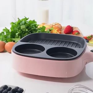 กระทะทำอาหารเช้า เครื่องทำอาหารเช้า กระทะทอดไข่ดาว กระทะทำสเต็ก/ปลา กระทะไฟฟ้า Non-Stick🥚พร้อมสง🥚