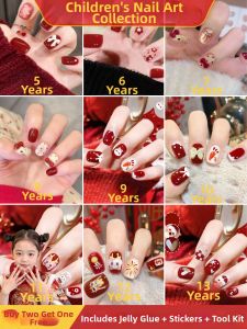 GANGHOU | Red New Years Festival Nail Stickers