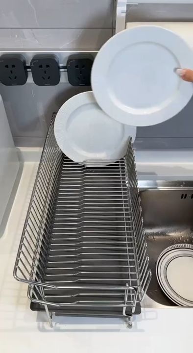 304 Stainless Steel Sink Drainer Dish Drying Rack Dish Drainer Drain ...
