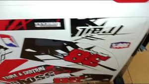 Stiker Motor Trail: Stiker Mini Trail Viar Cross X 100 Old Full Body Free Custom