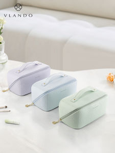 กระเป๋าใส่เครื่องสำอางขนาดใหญ่แบบพกพาสำหรับการเดินทาง VLANDO กระเป๋าใส่เครื่องมือสปาแบบจุของและอเนกประสงค์สำหรับผู้หญิง