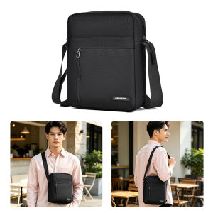 MENSPE Mens Shoulder Bag Waterproof Messenger Bag Fashion Travel Bag Business Bag Phone Bag Large Capacity Cross Body Bag Lightweight Casual Bag Fashion Leisure Sport Street Bag for College Student
