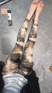 Quần Dài Ống Mỏng Lưng Cao Mùa Hè 2025 Ice Silk Camouflage Quần Bó Phong Cách Thường Ngày Cho Nữ Quần Bó Mỏng Đa Năng
