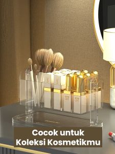 Dejavu Kotak Brush Makeup Lipstik Rak Serbaguna Kotak Penyimpanan Kosmetik Acrylic Tempat Kuas Brush Makeup HSB679