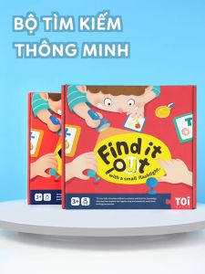 Đồ chơi board games Truy tìm đồ vật chơi được 2 mặt từ 2 - 4 người hãng TOi Find it out match puzzle tìm kiếm các hình tương ứng