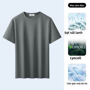 Áo thun nam MiiOW vải lụa ngắn tay chống nhăn kháng khuẩn