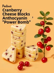 petlimit | Cheese Block Cranberry Pet Biscuits Training Reward Teething