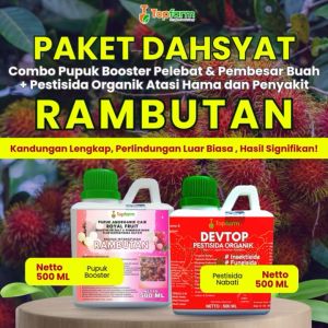 Pupuk Topfarm / Pestisida Topfarm / Pupuk Pelebat Buah Rambutan / Pupuk Rambutan Agar Berbuah / Pupuk Pembesar Buah Rambutan / Obat Hama Tanaman Rambutan / Obat Semut Pohon Rambutan / Obat Ulat Buah Rambutan