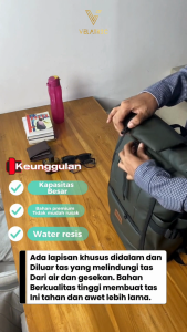 VELATRIC Tas Ransel Vegas 1.0 Ransel Pria Waterproof Tas Outdoor Anti Air Backpack Laptop Tas Punggung Pria dan Wanita Anti Air Best Quality