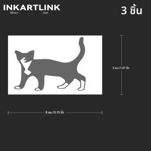3 ชิ้นแมวสักชั่วคราว ยาวนานถึง 15 วันเทคโนโลยีใหม่เมจิกกันน้ํากึ่งถาวรสติกเกอร์