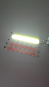 CHENJ Hot sale 3V 3.7V DC 60mm 8mm LED COB Strip 3W Warm Cold White Blue Red COB LED light source for DIY Bicycle work lamp