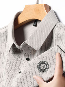 Áo Thun Polo Nam Tay Ngắn Mùa Hè Ice Silk Mỏng Cổ Polo Thường Ngày Cỡ Lớn Thời Trang Thường Ngày Chất Liệu Polyester