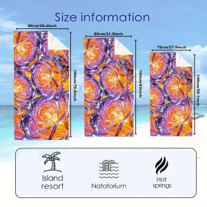 BILIBILI | Crystal Iridescent Rose Beach Towels Ultra Lightweight Quick Drying Super Absorbent Summer Essential Fast-Drying Towel for Beach