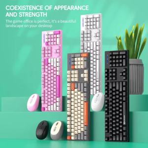 Shipadoo Gaming Wireless Keyboard and Mouse Combo SetComputer Wireless Laptop Desktop Office Accessories Free Wireless Mouse