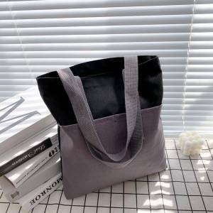 กระเป๋าผ้าใบทรงโต้เต็มตัวสไตล์ฮาราจูกุสำหรับนักเรียนหญิง กระเป๋าสะพายไหล่ข้างเดียวแบบลำลองสำหรับใช้ไปทำงานและไปโรงเรียน