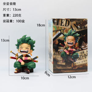 One Piece Q Version Sazanami PVC Desktop Model Gaming Computer Case Decorations Cute Boy High End Gift Box Collectible Figure