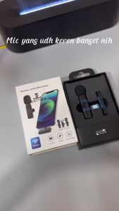 HZSUM LENTIVEN Wireless Mikrofon dengan Clip on Wireless microphone Mikrofon