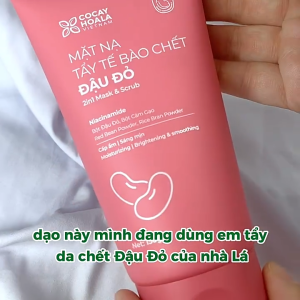Mặt Nạ Tẩy Da Chết Đậu Đỏ 2in1 Cỏ Cây Hoa Lá 150gram - Làm Sạch Tế Bào Sừng Dưỡng Sáng và Làm Mịn Da