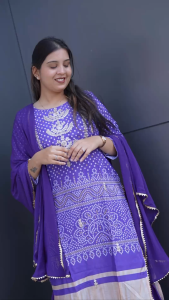 Elegant Chikankari Kurti Palazzo & Dupatta Set