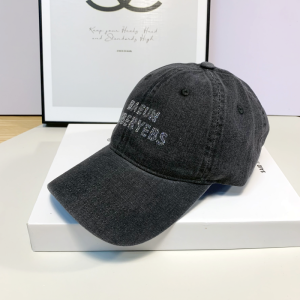 Retro Korean Style Baseball Cap Womens Deep Crown Large Head Size Brick Letter Embroidery Couples Wide Brim Hat Face Slimming