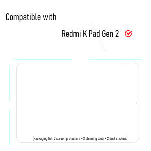 On Redmi K Pad 2 Tempered Glass Film Screen Protector For Xiaomi Redmi K Pad Gen2 8.8-inch 9H HD Oil-Coating 2-Pack