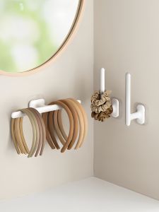 จักรกลมสำหรับใส่ผมสไตล์ญี่ปุ่นแบบติดผนัง จัดระเบียบเครื่องประดับผม เครื่องประดับสำหรับเด็ก อุปกรณ์ตกแต่งผม